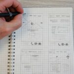 black pen on white paper